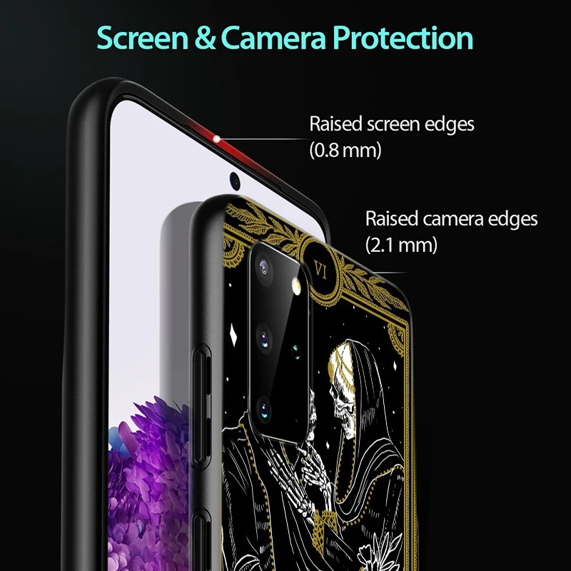 

Death Tarot Anti-Fall Back Cover For Samsung Galaxy S20 Ultra Plus A01 A11 A21 A31 A41 A51 A71 A91 Phone Case