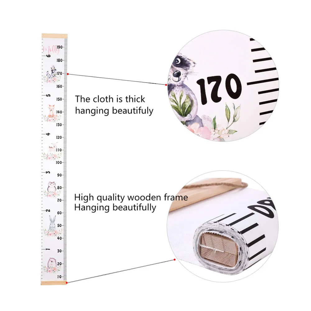 

2M Children's Rangefinder Wall Stickers for Kids Rooms Decoration Height Ruler Chart Sticker Child Growth Meter DIY Sticker