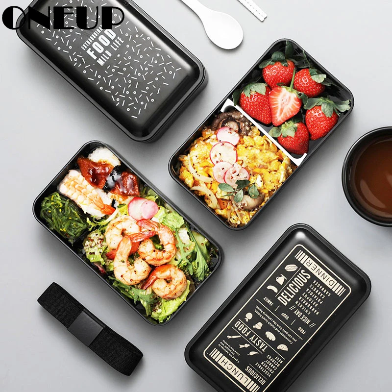 ONEUP BPA бесплатно Ланч бокс двухслойный женский экологически чистый пищевой