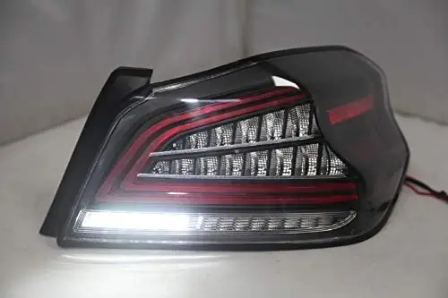 2 Pieces For SUBARU Impreza WRX Taillight Year LED Tail Lamp Rear Back Light Dark Red Housing Clear Len