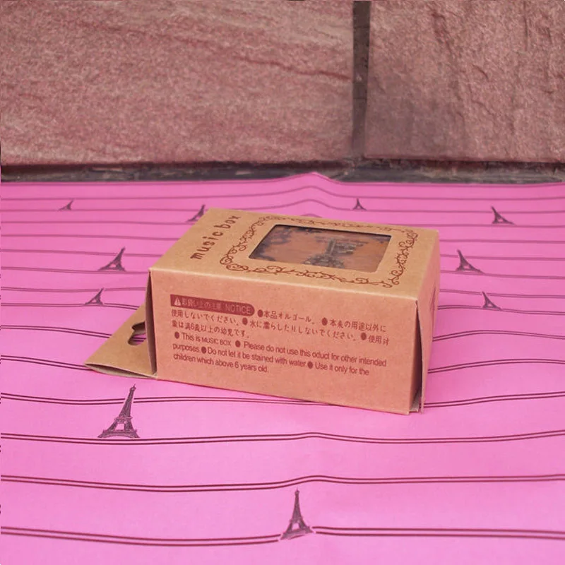 

1Pcs Handcrank Handmade Vintage Classic Friends' Gift The Castle Craft Ornaments Wooden Exquisite Hand-operated 6.3*5.3*4cm