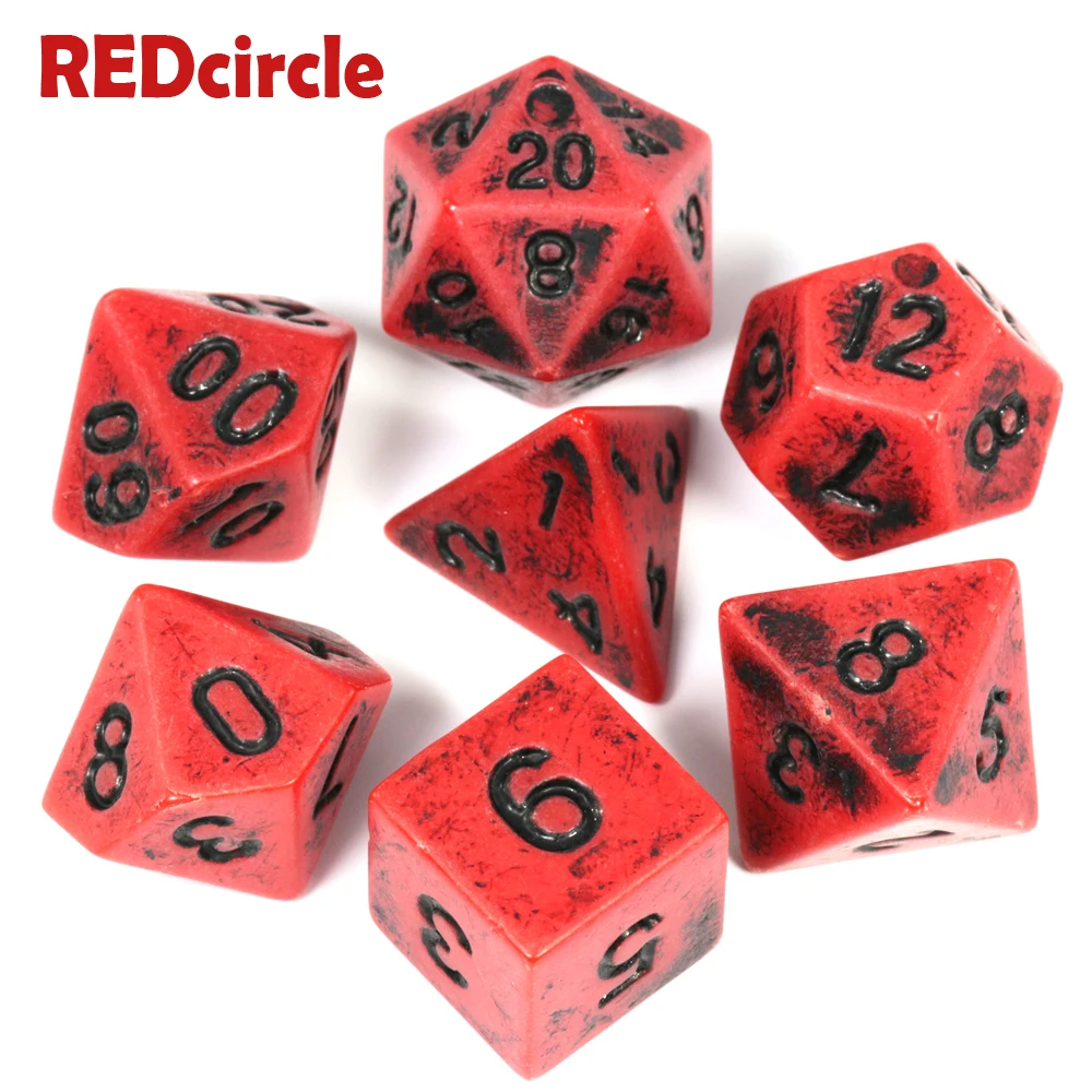 7 шт./компл. многогранные игральные кости с сумкой игры TRPG для на доску под глаза DnD