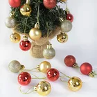 24 шт., 3 см, Рождественский шар, елочные шары, Висячие орнаменты, безделушка для дома, новый год, Navidad Natal Noel, вечерние украшения, Подарочный шар