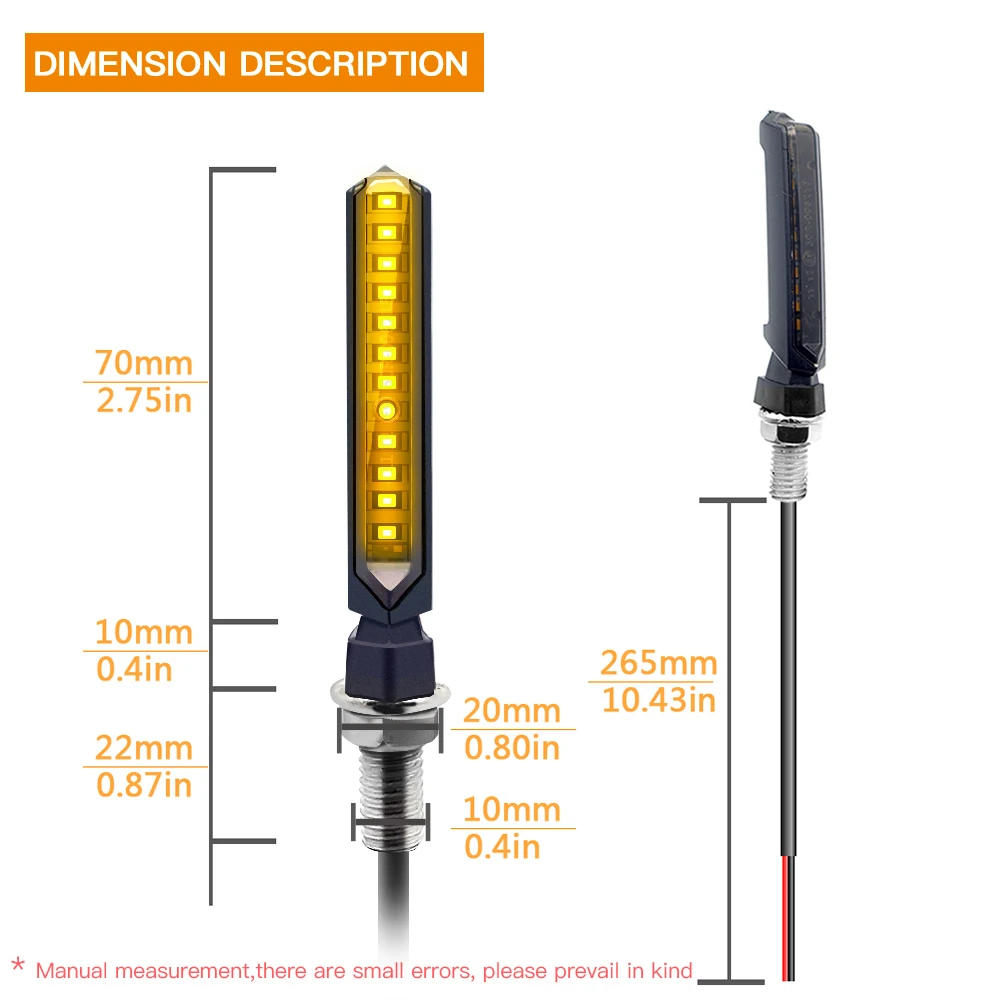 

2pc 12 LED Turn Signal Motorcycle Turn Signals Light LED BLINKER FOR bws 125 drag star 1100 klr 650 yamaha ttr 250 cbf 600