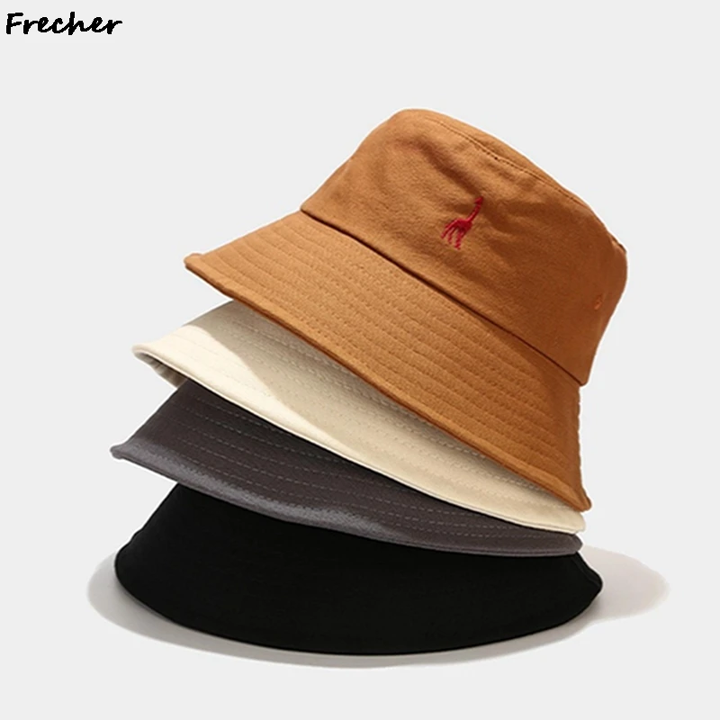 Панама Складная унисекс с вышитым жирафом пляжная шляпа от солнца головной убор