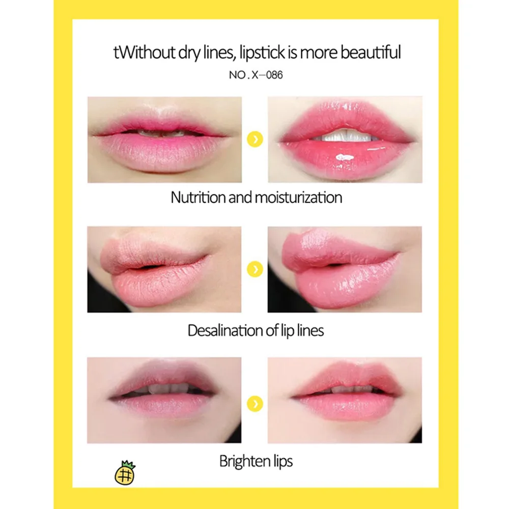 Натуральный фруктовый экстракт бальзам для губ Желейный бесцветный против