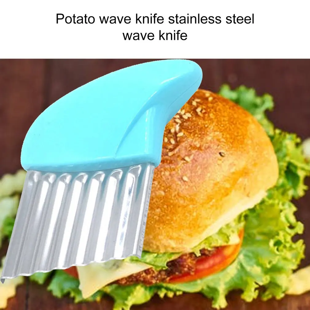 Волнистые края инструмент волна лук картофель ломтики морщинистый фри салат