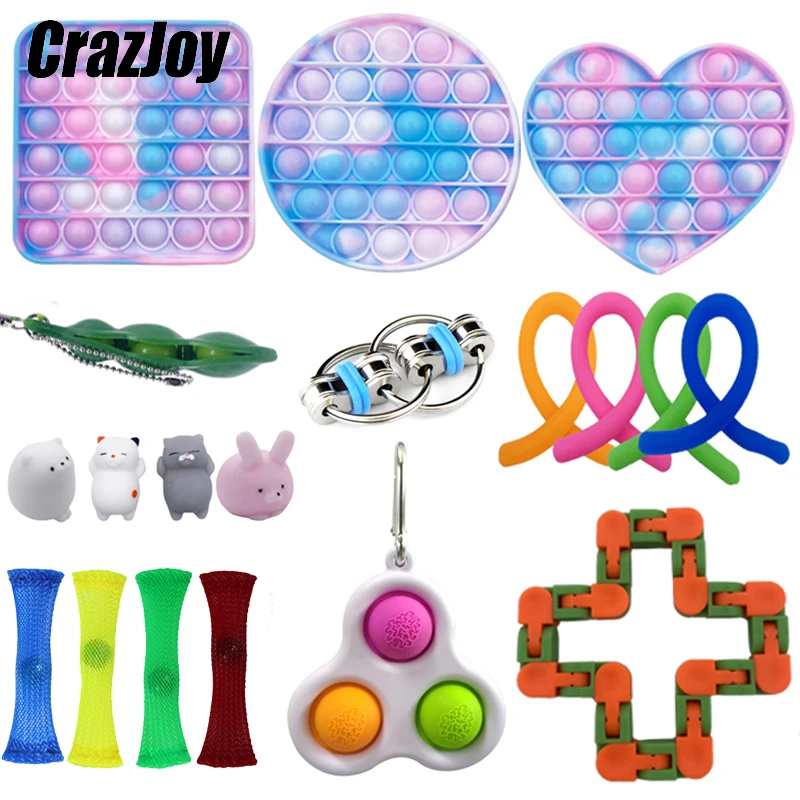 Fidget Sensory Toy Set Stress Antistress Relief Toys Autism Anxiety Relief Stress Bubble Pack Sensory Toy For Kids Adults Toys enlarge