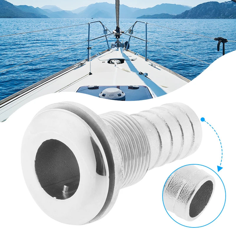 

3/4'' Boat Thru Hull Bilge Fitting 316 Stainless Steel For Marine/Yacht/Kayak/Speedboat Bilge Pump Hose Boat Acceeories Marine