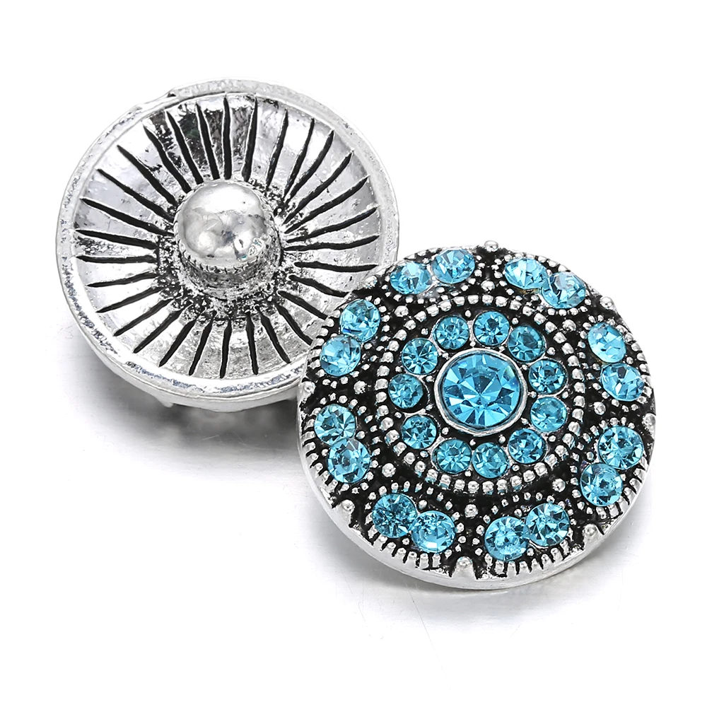 6 шт./лот новые ювелирные изделия с красивым цветком 18 мм кнопки со стразами