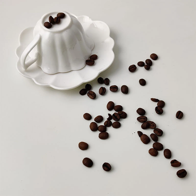 100 мл Европейский роскошный керамический лепесток офисный набор кофейных чашек и