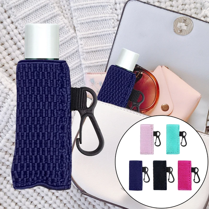 

Portable Lipsticks Knitted Cover Keychain Holder Reusable Storage Bag for Women Lipsticks Holder Key Rings Small Things Storage