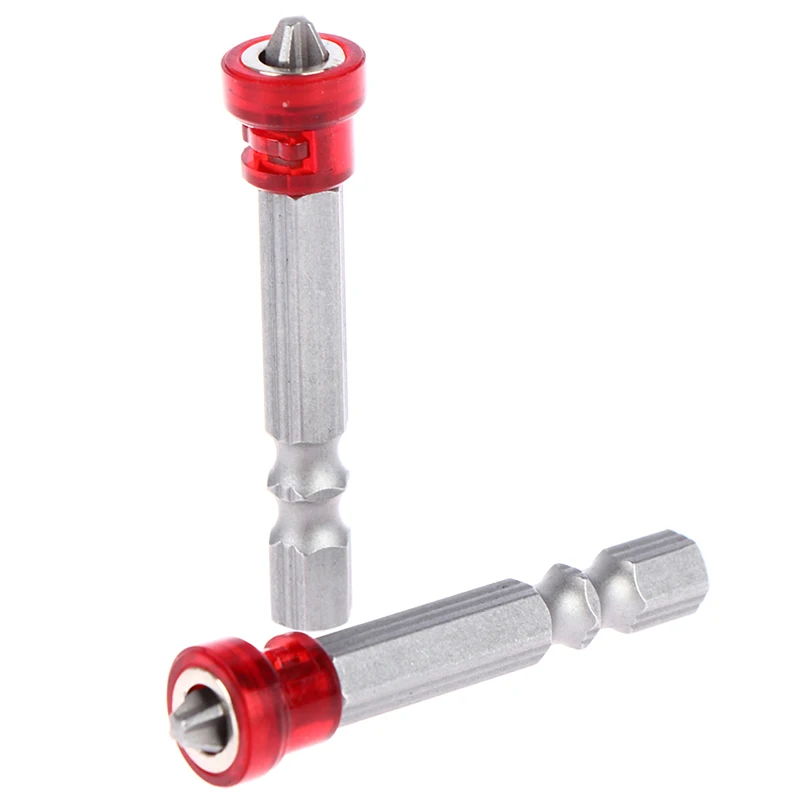 

1/4" Screwdriver Bits Red Head Magnet Driver Hex Shank Cross Magnetic Bit Tools