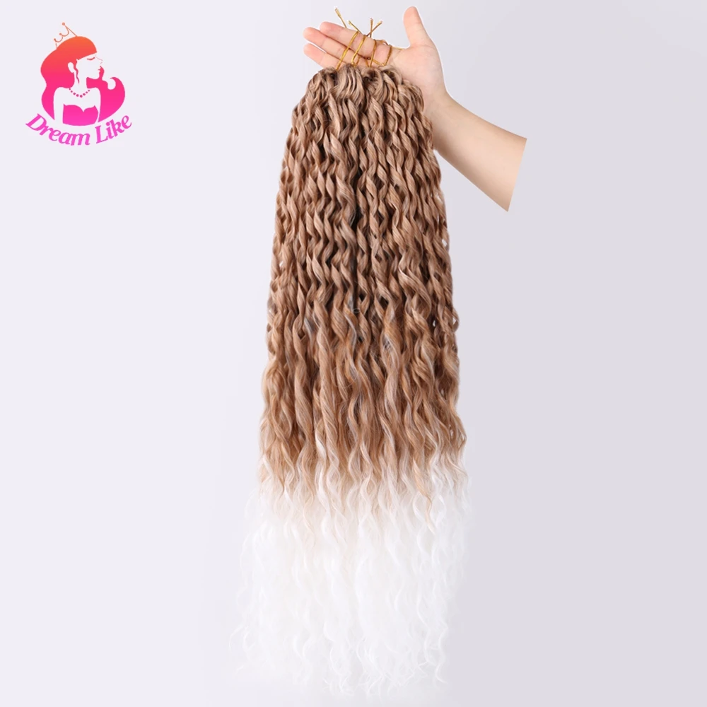

Deep Wave Bulk Braiding Hair Synthetic Twist Crochet Braids For Women Dream Like Afro Curls Braid Extensions 24inch 100g/pack