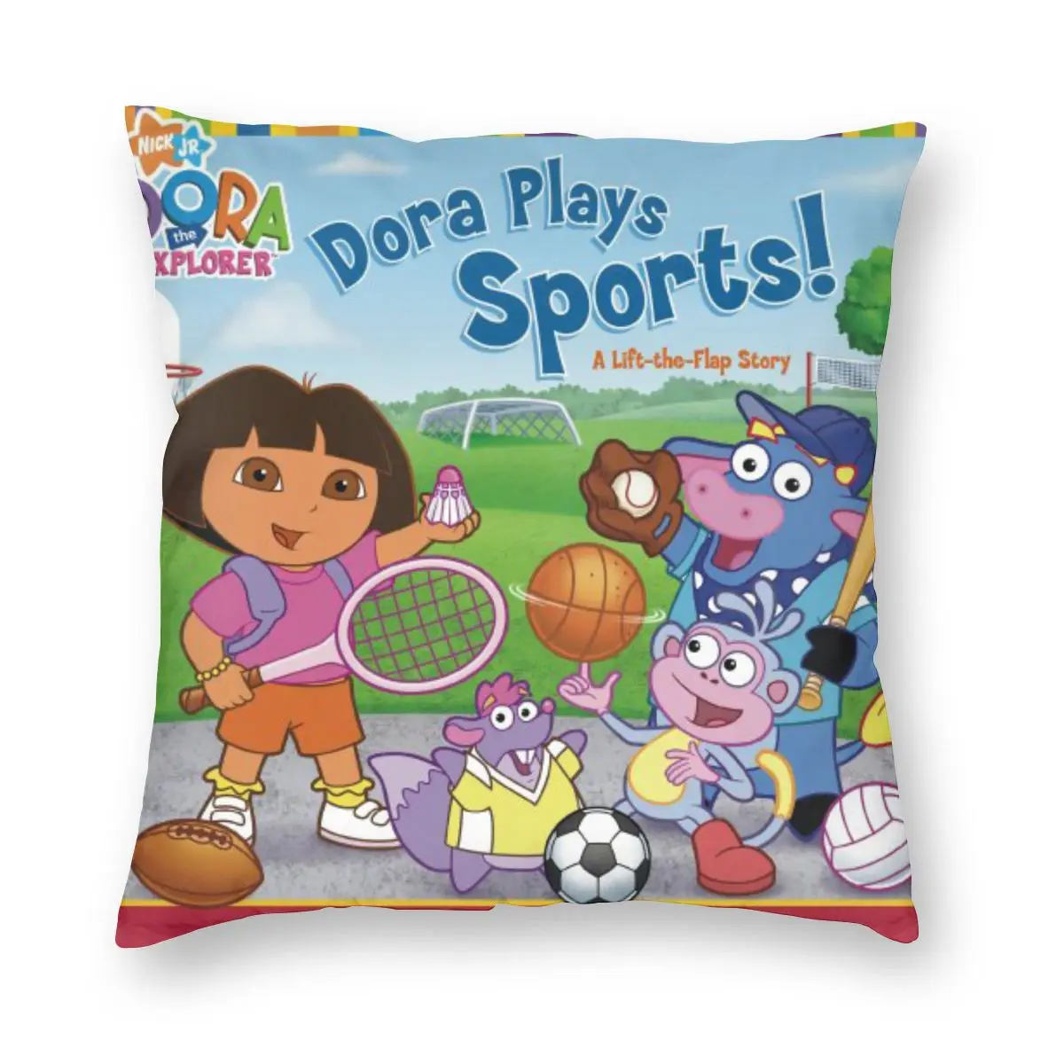 Чехол для подушки с рисунком Дора Explorer 942|Наволочка| |