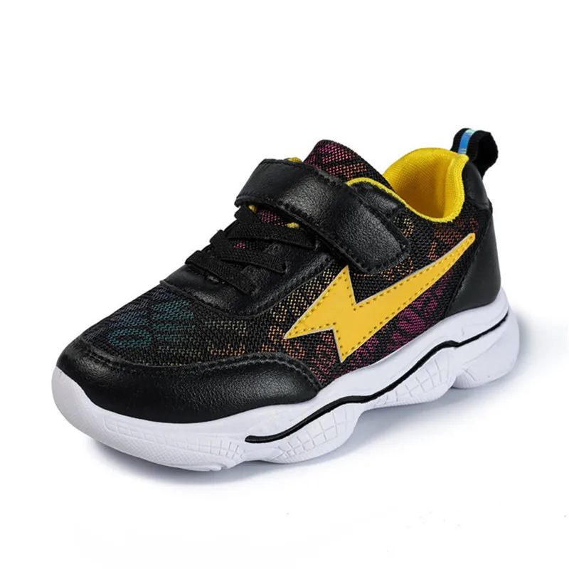 Black Zapatillas De nyino Sapatos Filla Masculino Tenis; коллекция года; Модная Повседневная дышащая обувь с сеткой для малышей; детские кроссовки для девочек и мальчиков - Цвет: Black