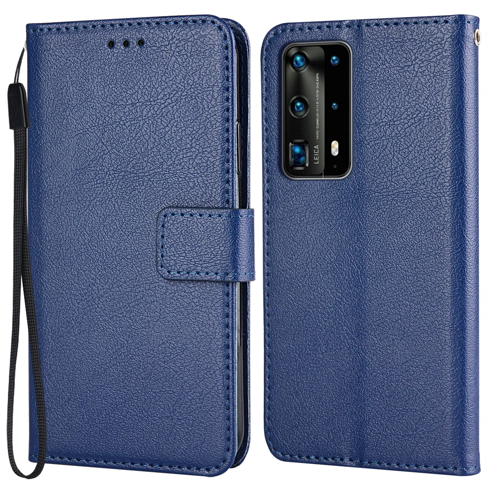 Кожаный чехол портмоне для браслете Huawei P40 Pro ELS NX9 N04 AN00 флип кейс Капа телефона