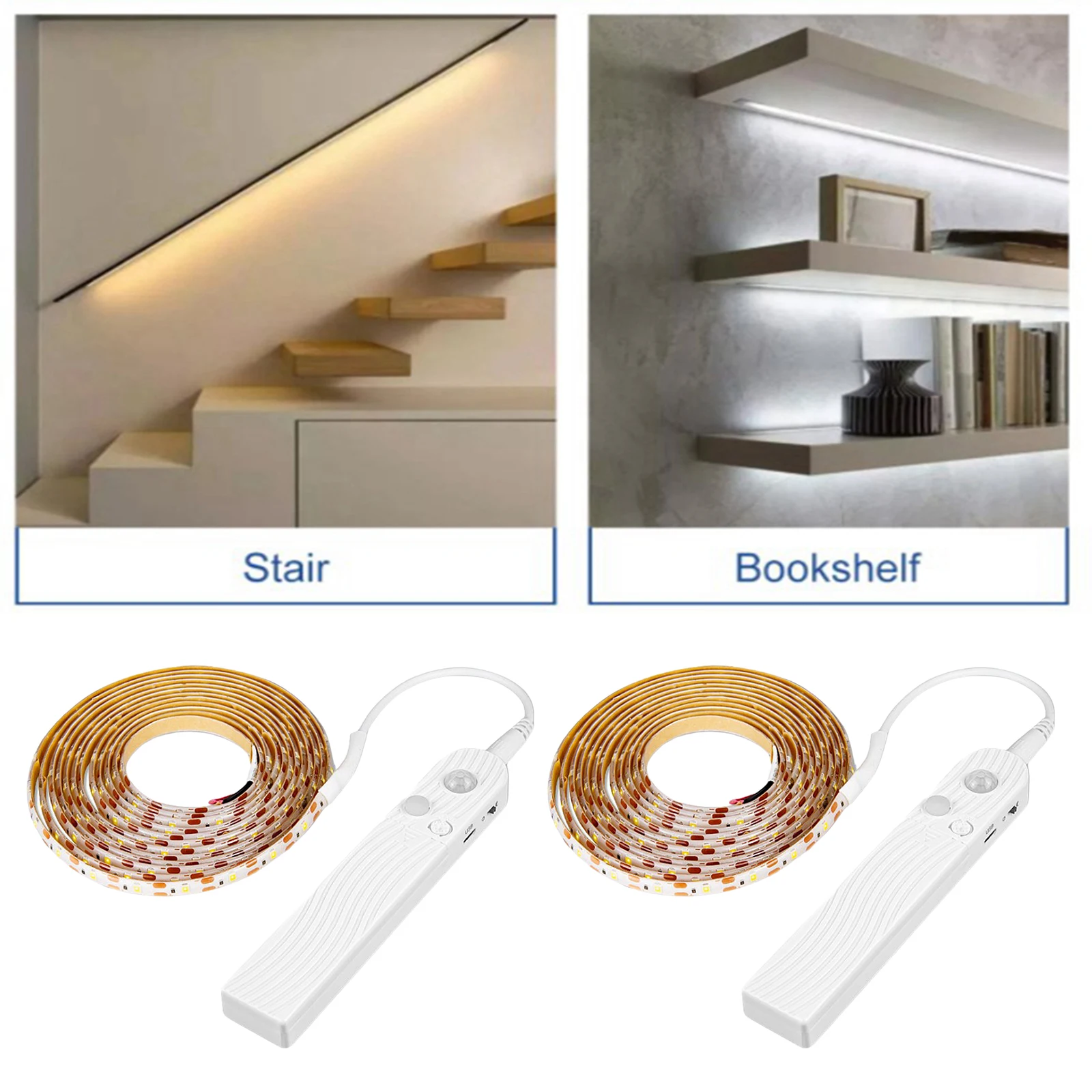 

PIR Motion Sensor Dimmable LED Strip Light Motion Sensor & Manual Modes Stairs Bedside Kitchen Furniture Night Lamp Save Energy