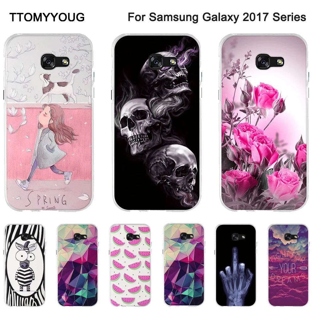 ТПУ чехол для Samsung Galaxy A5 2017 A520 задняя крышка телефона Sasmung A3 / A7 силиконовые