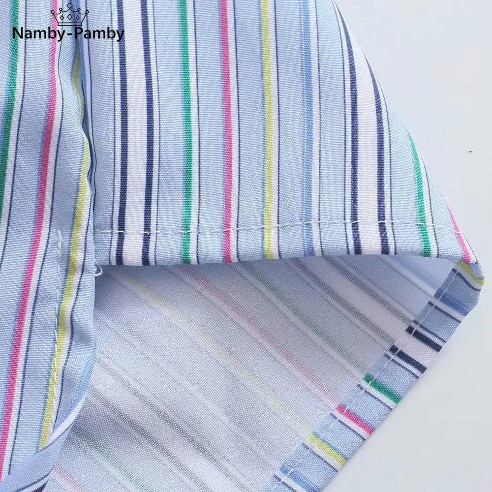 

2021 spring Women fashion Striped Blouses Mujer long Sleeve Buttons sexy Navel exposed top Lady pocket lapel short shirt Femme