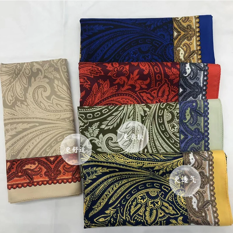 

Hot Sale Female Silk Neck Scarf Square Hair Scarves Foulard Head Luxury Brand Shawls Wraps Neckerchief Bandana Hijab 90*90cm