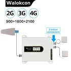 Усилитель сигнала сотовой связи 2G 3G 4G трехдиапазонный, 2 внутренних разъема, ретранслятор сотовой связи GSM DCS WCDMA 900 1800 2100 @