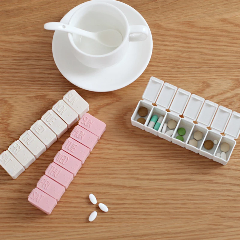 

1PCS Travel Pill Box Holder Weekly Medicine Storage Organizer Container Drug Tablet Dispenser Independent Lattice Pill Case