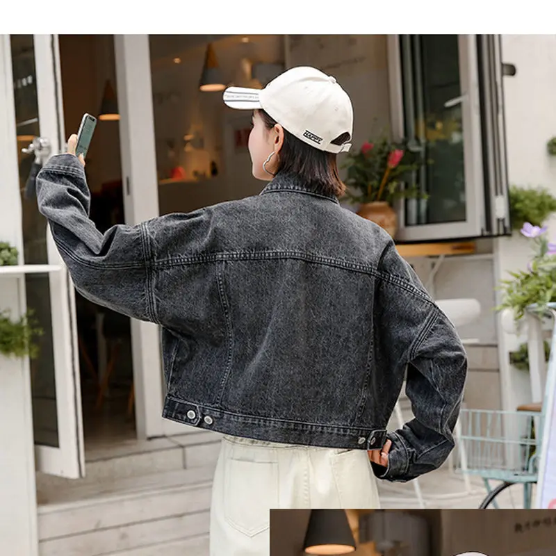 

Jean Coat Women Spring and Autumn Korean Coats Women New Loose Women Clothing Slim Student Short Denim Jacket