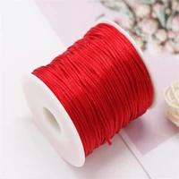 1mm red nylon chinese satin silk knot cord rattail thread necklace macrame string jewelry findings beading rope 700