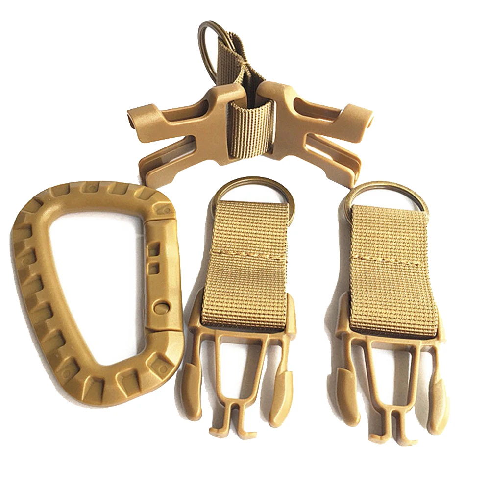 Tactical Keychain Strap Belt Clip Backpack Hooks Key Belt Keychain Holder Backpack Accessories Molle System Climbing Equipment