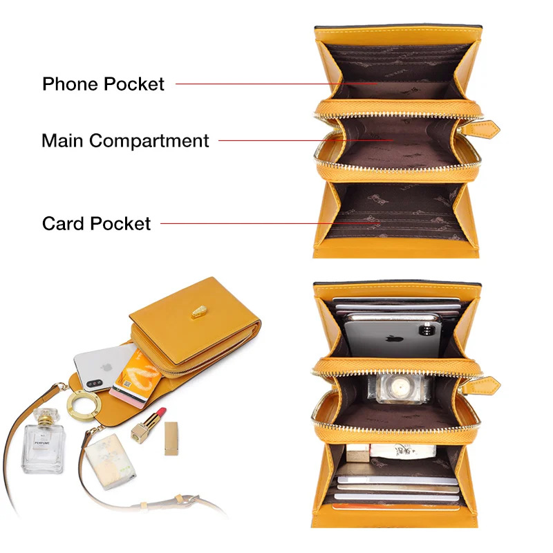 FOXER Women Cellphone Bags Girl Mini Crossbody Bag High Quality Small Flap Fashion Female Shoulder Bag Lady Phone Bag Qute Bags