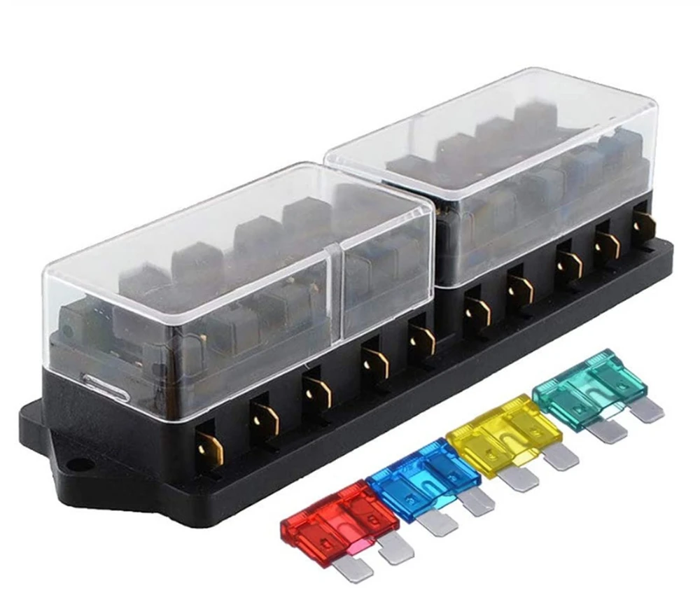 1 шт. 10 способ коробки предохранителей DC 12V 24V 40A пластиковая крышка автомобильный
