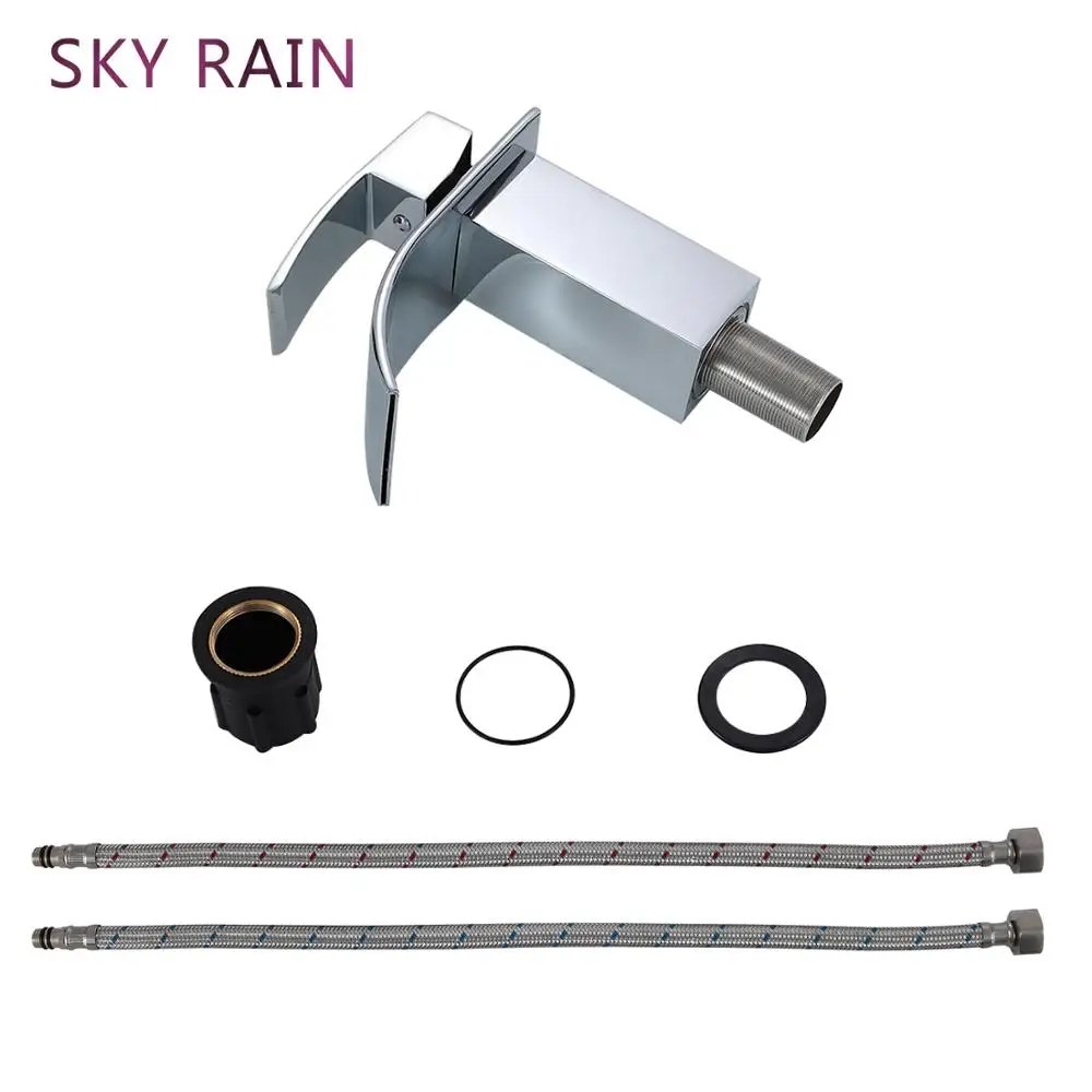 

Sky Rain Newly Design Waterfall Basin Faucet Full Brass Tap Chrome Plated Shower Faucet