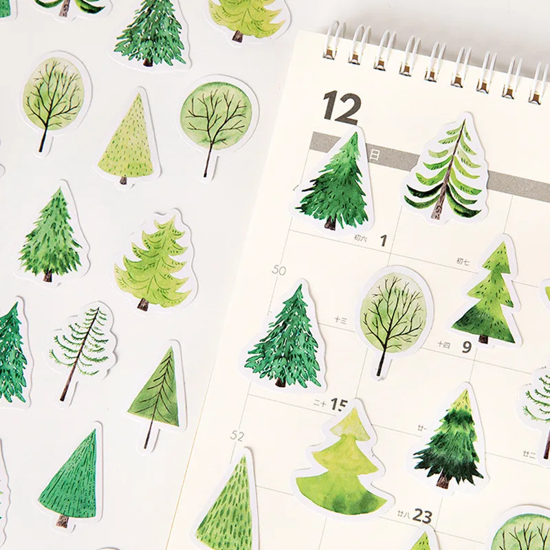 

45 Pcs/box Forest Series Kawaii Cute Sticker Custom Stickers Diary Stationery Scrapbook DIY Decorative Stickers