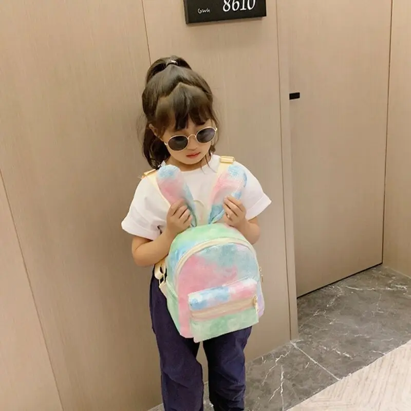 Рюкзак с милыми заячьими ушками для новорожденных и маленьких девочек Школьные