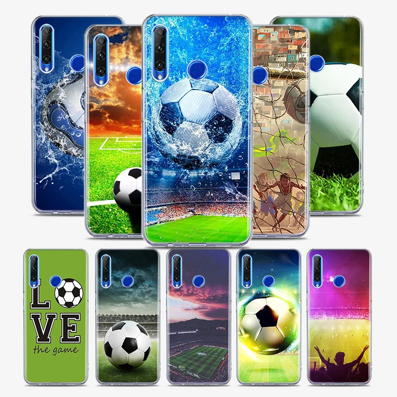 

I love Fire football Silicone Cover For Honor 30 30S 30i 9 10 9A 9C 9S 9N 10i 10X 9X Lite Pro 5G Phone Case