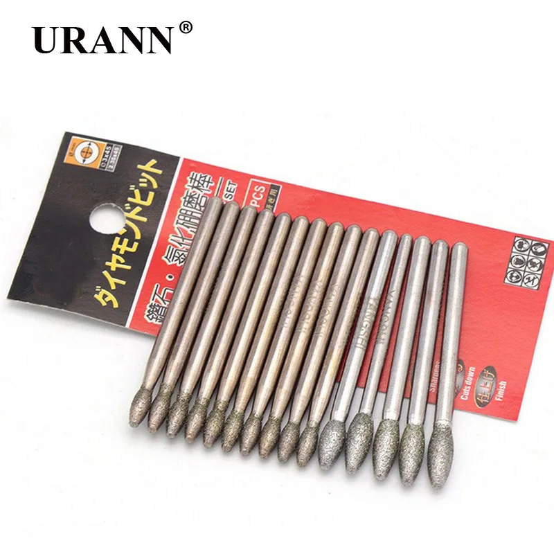 Алмазная шлифовальная головка URANN 3 мм 4 шлифовальные иглы сверла для металла
