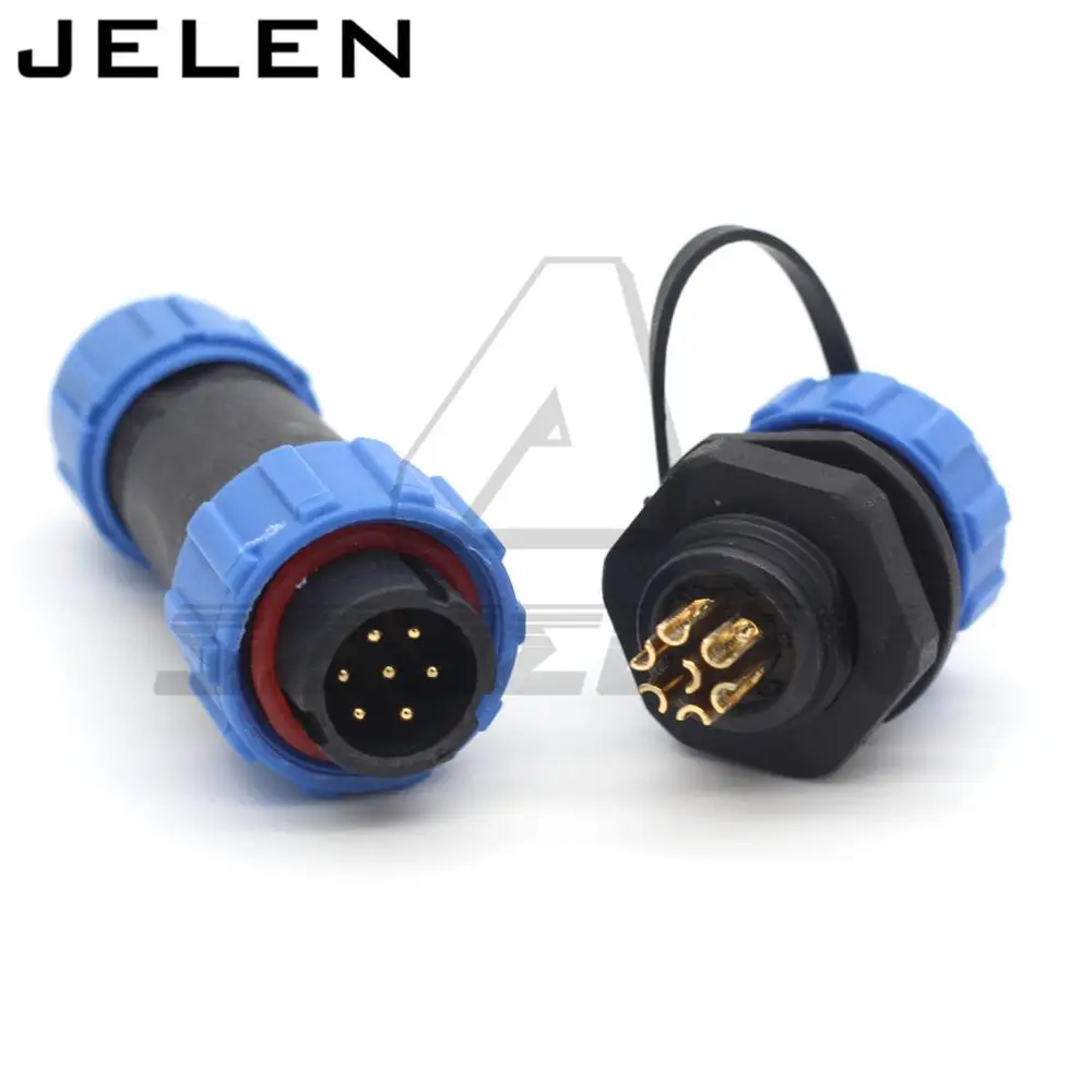

SP13 7Pin Waterproof & Dustproof Aviation Connector IP68 Waterproof cable wire connector, led connector 7 pin Male Female