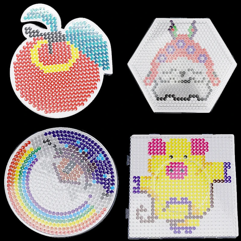 

5mm Hama Beads Pegboard Template Accessories Toys DIY Modeling Beads tool Educational Tangram Jigsaw Puzzle Template Kids Toy