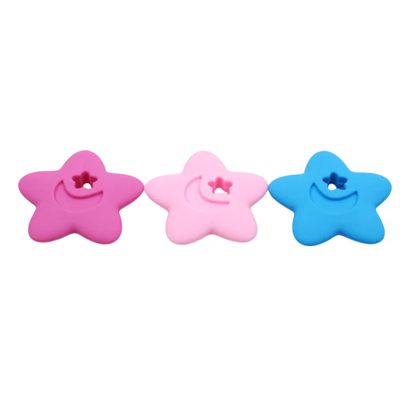 

Star Beads DIY Pacifier Chain Necklace Nursing Pendant Silicone Teether Baby Teething Toy Food Grade BPA Hot Sale