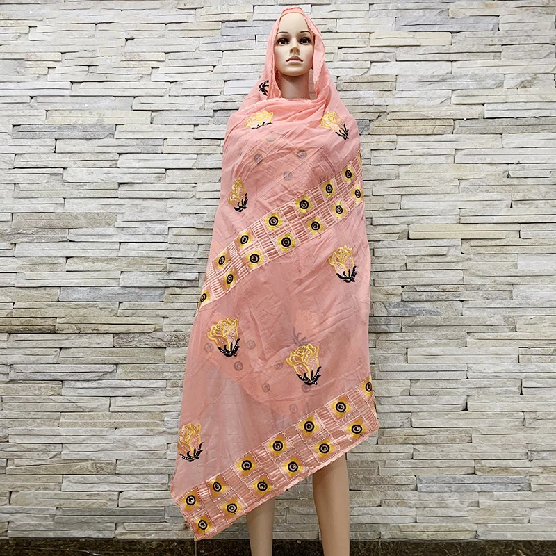 

Muslim Fashion Multi-color Embroidery Design Shawl Scarf Female Religious Head Wrap Scarf Large Size 210*110cm BF-178