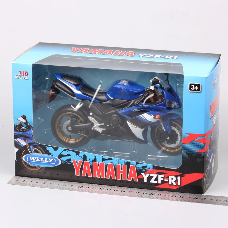 1:10 масштаб welly большой Yamaha YZF-R1 мотоцикл Diecasts и игрушечные транспортные средства гоночный мотоцикл модель игрушка подарок для коллекции детей
