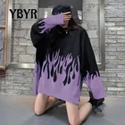 Свитер YBYR Женский, жаккардовый, свободный, в стиле хип-хоп, вязаный, большого размера, свитер Харадзюку