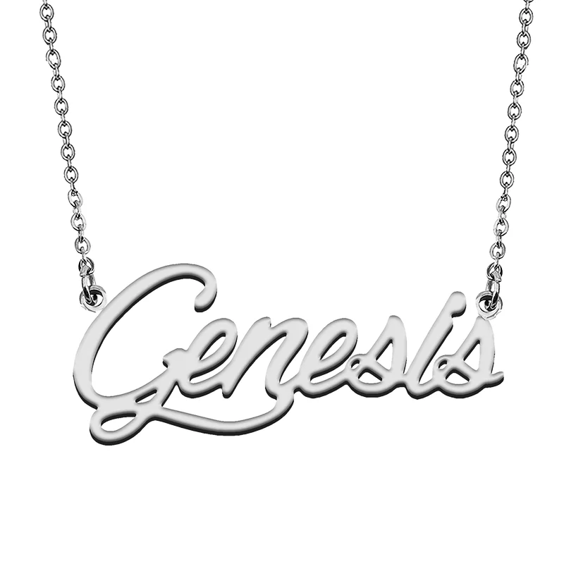 Genesis Custom Name Necklace Customized Pendant Choker Personalized Jewelry Gift for Women Girls Friend Christmas Present