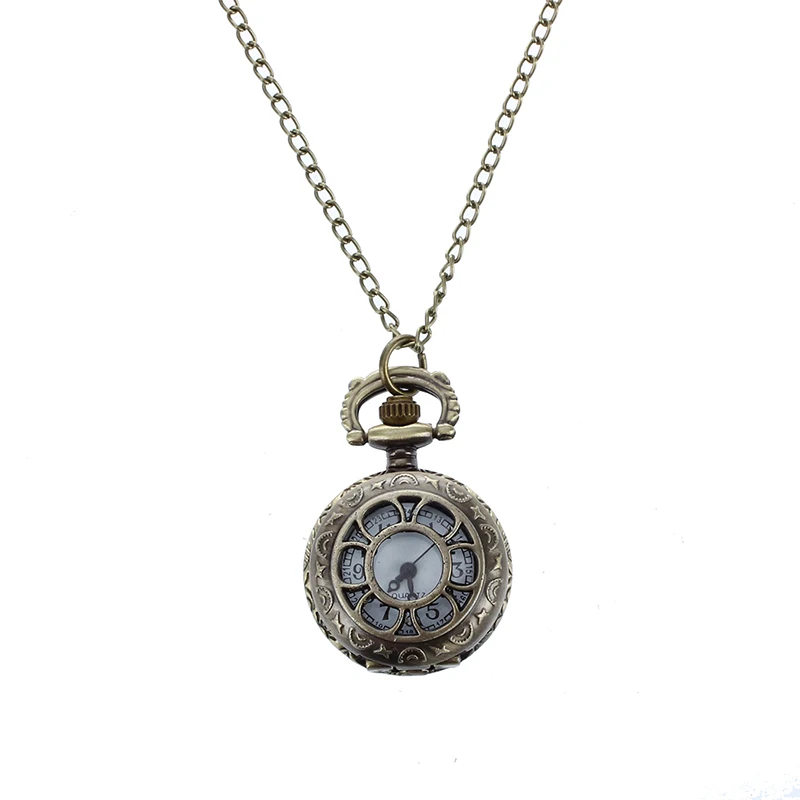 

Floral Texture Bronze Tone Hunter Case Pocket Watch for Lady