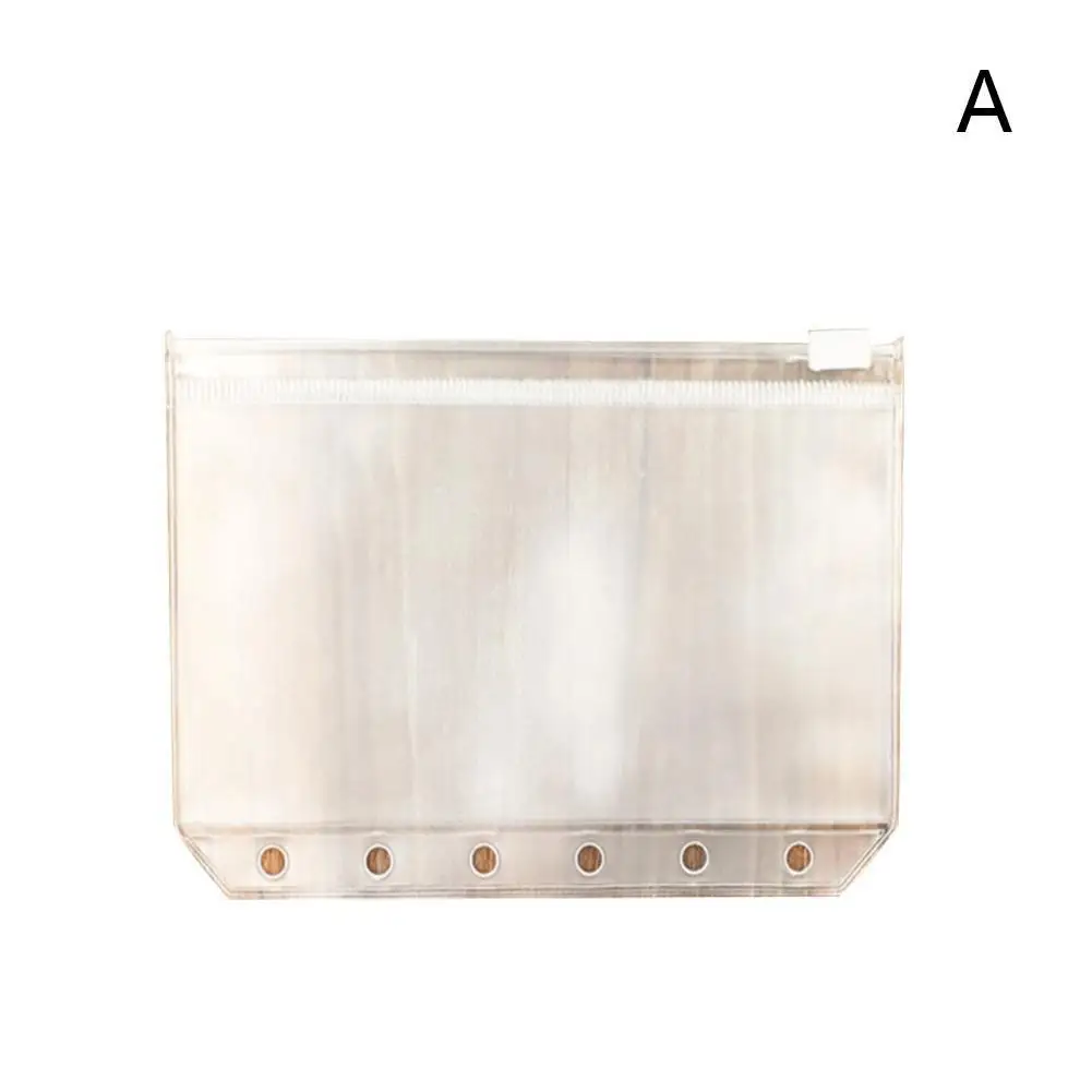 

Vividcraft Standard Transparent PVC Clip File Zipper Pouches Bag Bag A6 A7 Collection File 6 Holes Pocker A5 Plastic For Ki N7U8