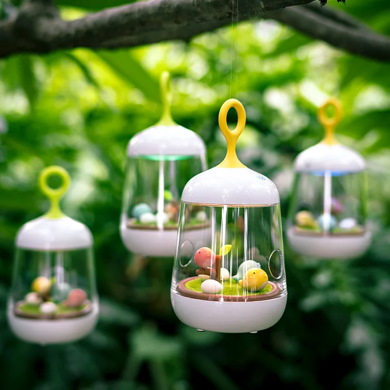 Micro Landscape Night Light Music Light Birdcage Light Rechargeable Touch Brightness Adjustable Timing Colorful Atmosphere Light
