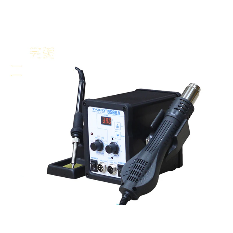 independent digital display two-in-one desoldering station soft wind 936 hot air gun soldering station TAIKD 8586A TK-8586A