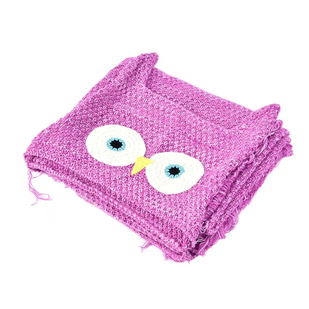 Милое вязаное шерстяное одеяло в виде головы совы стильное пончо новинка для