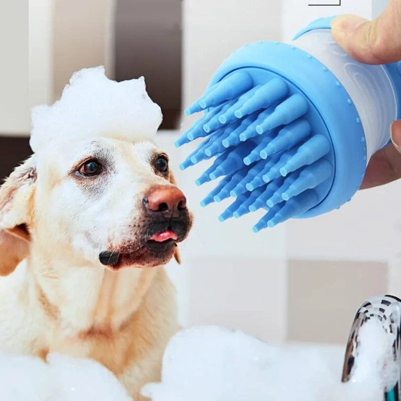 

Аксессуары для собак, инструмент для купания питомцев, расческа для мытья, силиконовая Массажная щетка для ванны, удобный массажер, инструм...